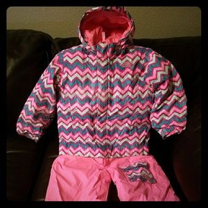 North Face girls snowsuit  4t mint condition